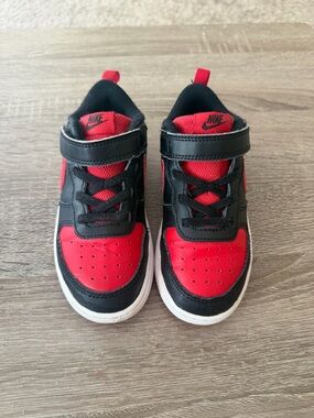Nike TD NIKE Court Borough Low 2 Velcro ‘Bred’ 10C